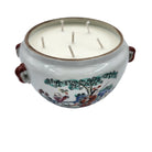 A Journey Begins candle, hand-painted ginger jar, detail