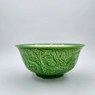 Grass Green Dragon scented candle, vintage grass-green bowl with a dragon, Lobster Bay scent