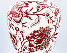 Pair of pomegranate porcelain vases, hand-painted detail