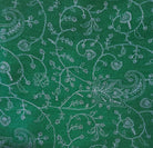 Pashmina with turquoise paisley embroidery, lightweight, 75 x 200 cm