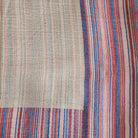 Multi striped pashmina shawl in ivory and pink, silk and pashmina blend