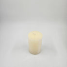 Off white pillar candle 5 x 7.5cm