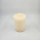 Off white pillar candle 7.5 x 10cm
