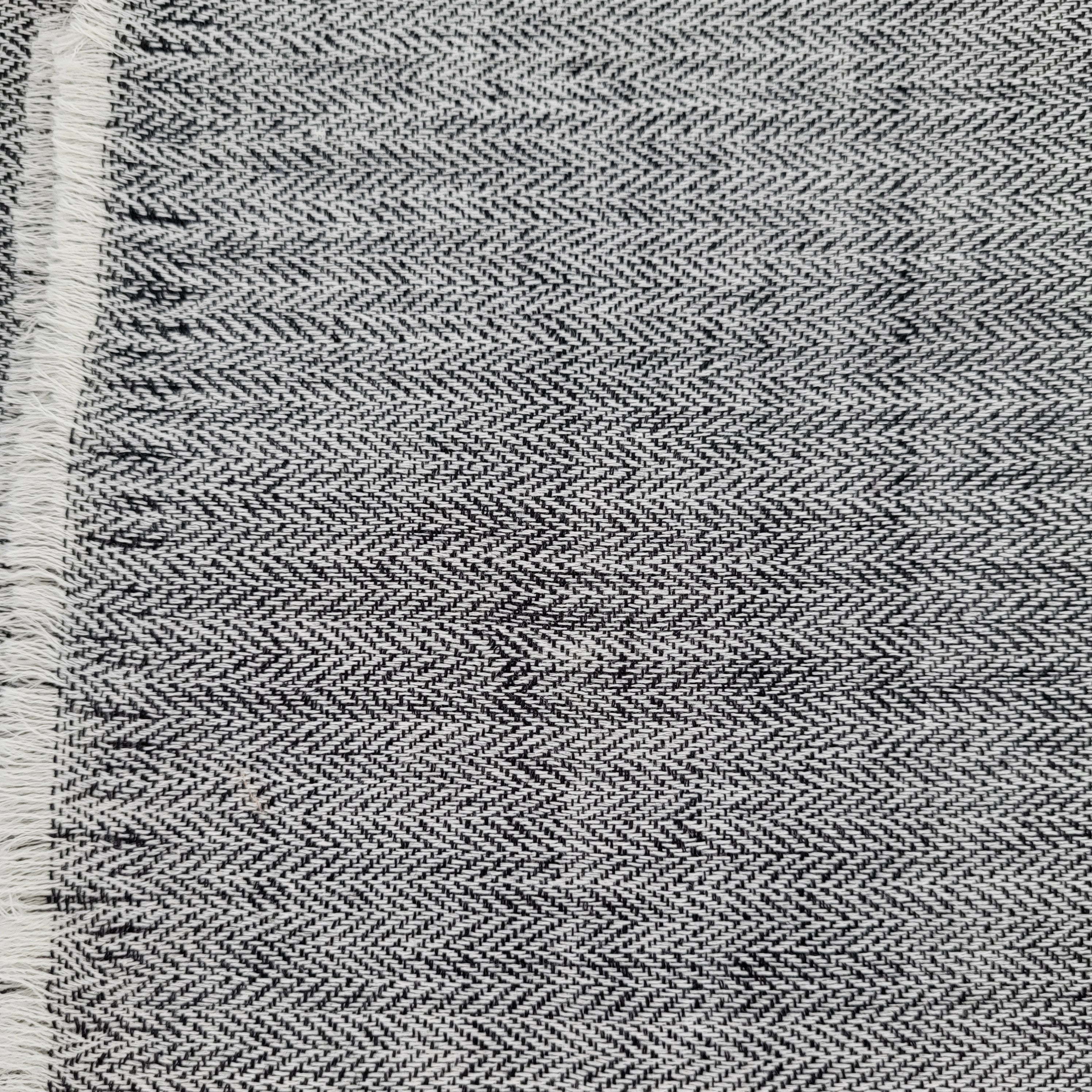 Plain 100% pashmina shawls shown in black and white colourways, soft, finely woven and lightweight to wear