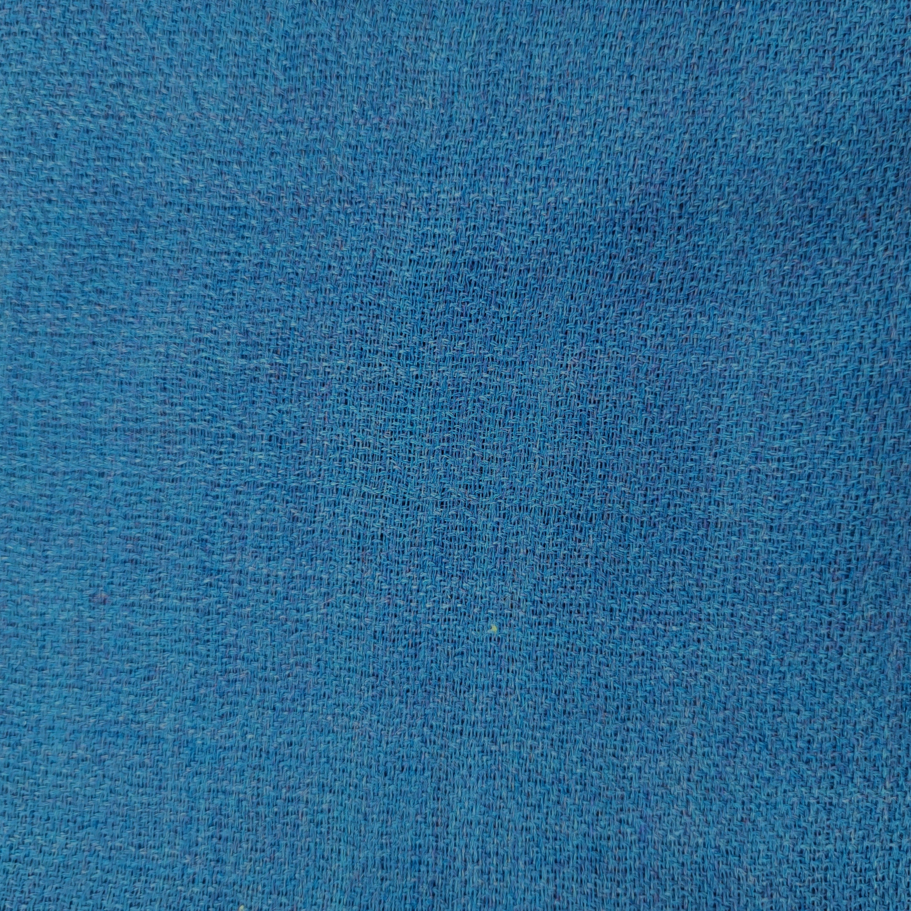 Denim blue plain 100% pashmina shawl, finely woven, soft and lightweight, shown folded to display colour