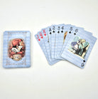 Alice in Wonderland playing cards in blue, John Tenniel illustrations, 6.5 x 9 cm