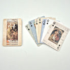 Art Nouveau playing cards, decorative illustrations, 6.5 x 9 cm