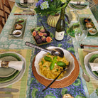 White Sthal serving bowl styled on a dining table