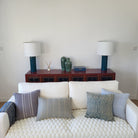 Egg velvet throw in white
