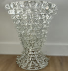 Barovier & Toso Ercole vintage crystal table lamp, clear rostrato glass, 43cm high