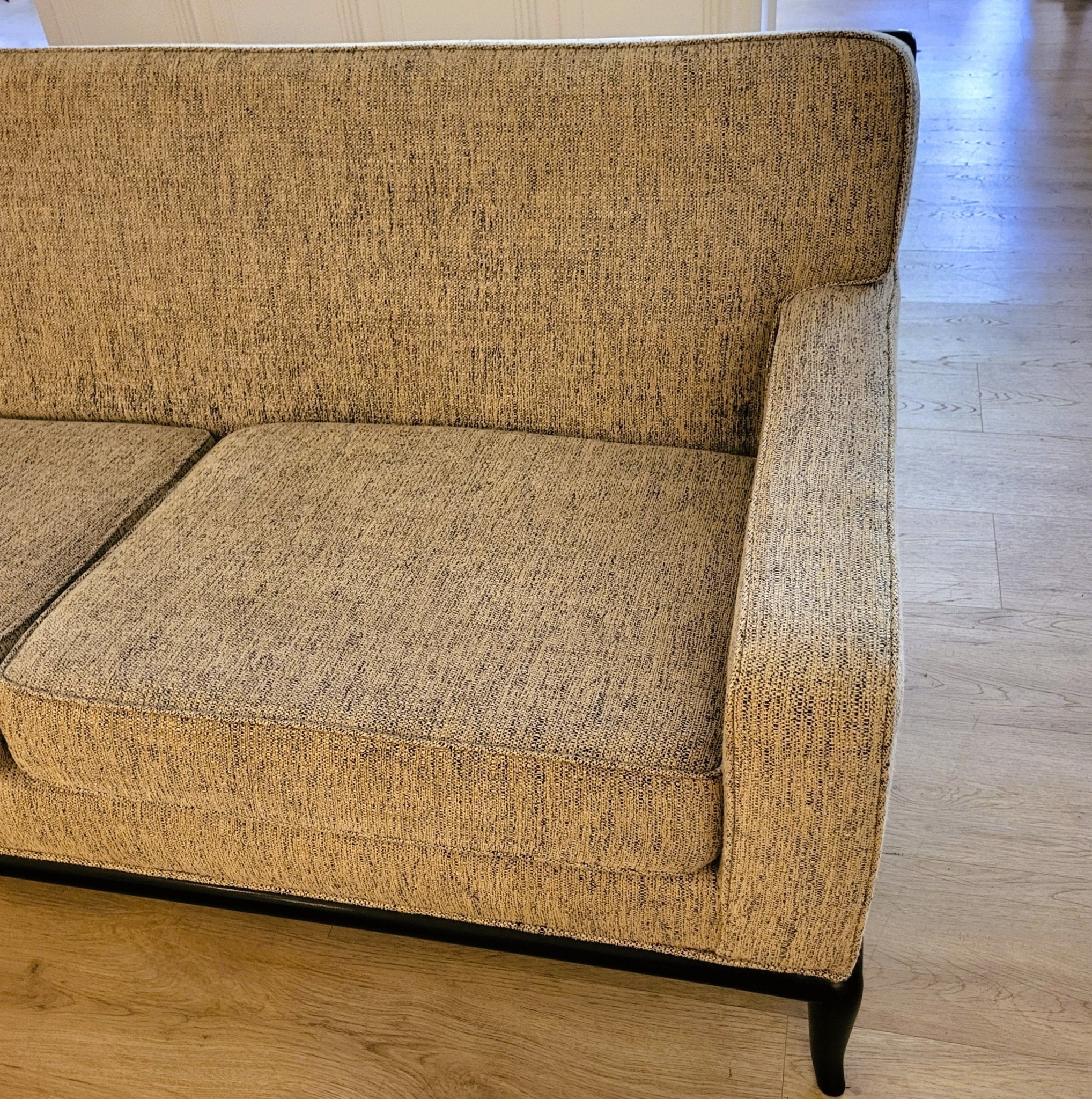 Robsjohn-Gibbings sofa, arm and frame detail