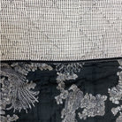 Birds of Paradise hand-quilted Jaipur quilt in black and silver