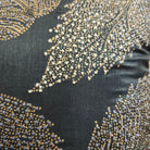 Birch Leaf embroidered cushion by Rasa Jaipur, 45 x 45 cm, silk front with linen back