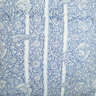 Gazal block-print linen cushion in blue, 45 cm