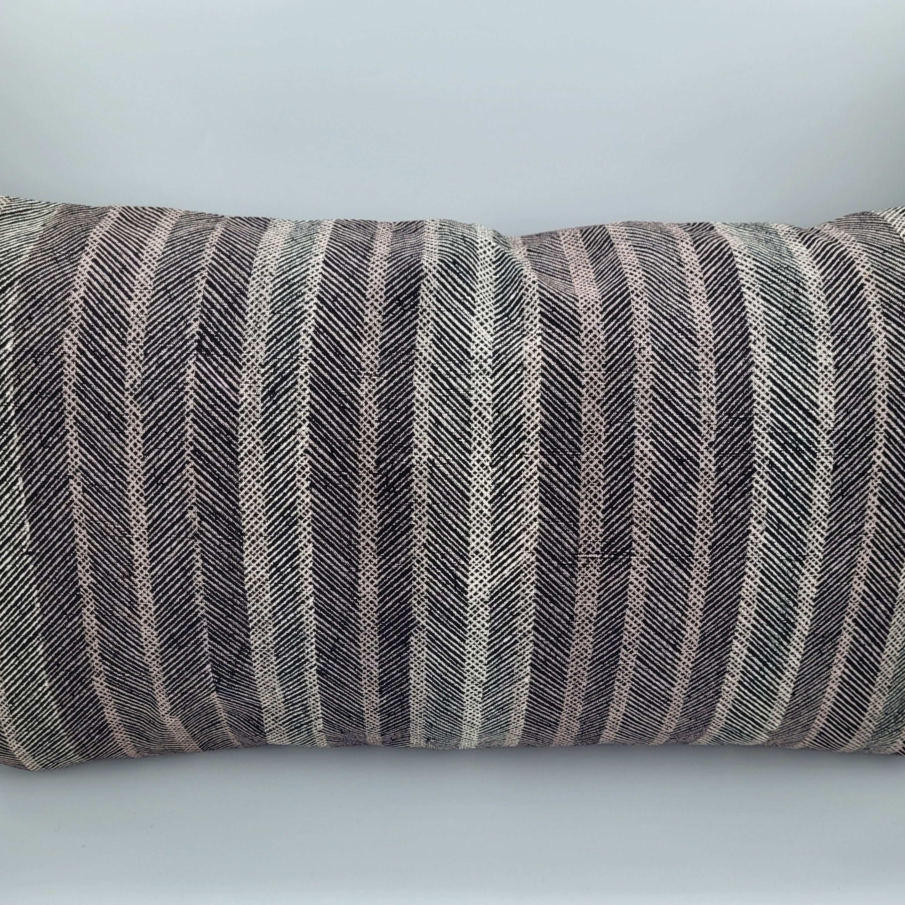 Kobe striped linen cushion cover