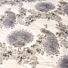 Detail of the Samode Peacock block-print quilt