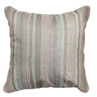 Tinka embroidered silk striped cushion in cream, beige, grey and pink, 46 x 46 cm, Rasa Jaipur