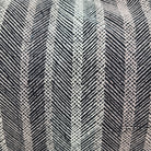 Kobe hand-dyed cushion in monochrome stripes