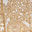 Sunny yellow rainforest block-print tablecloth