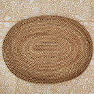 Oval rattan placemat, large, 30 x 40 cm, handwoven