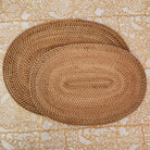 Oval woven rattan placemat, natural rattan, handmade