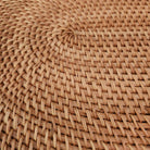 Oval rattan table mat, natural rattan, styled