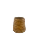 Small rattan pot, natural rattan, 8 x 9.5 cm, handmade for storage