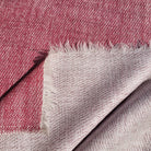 Reversible pashmina in ruby and natural, 100% pashmina