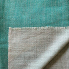 Reversible pashmina in turquoise and grey, 100% pashmina