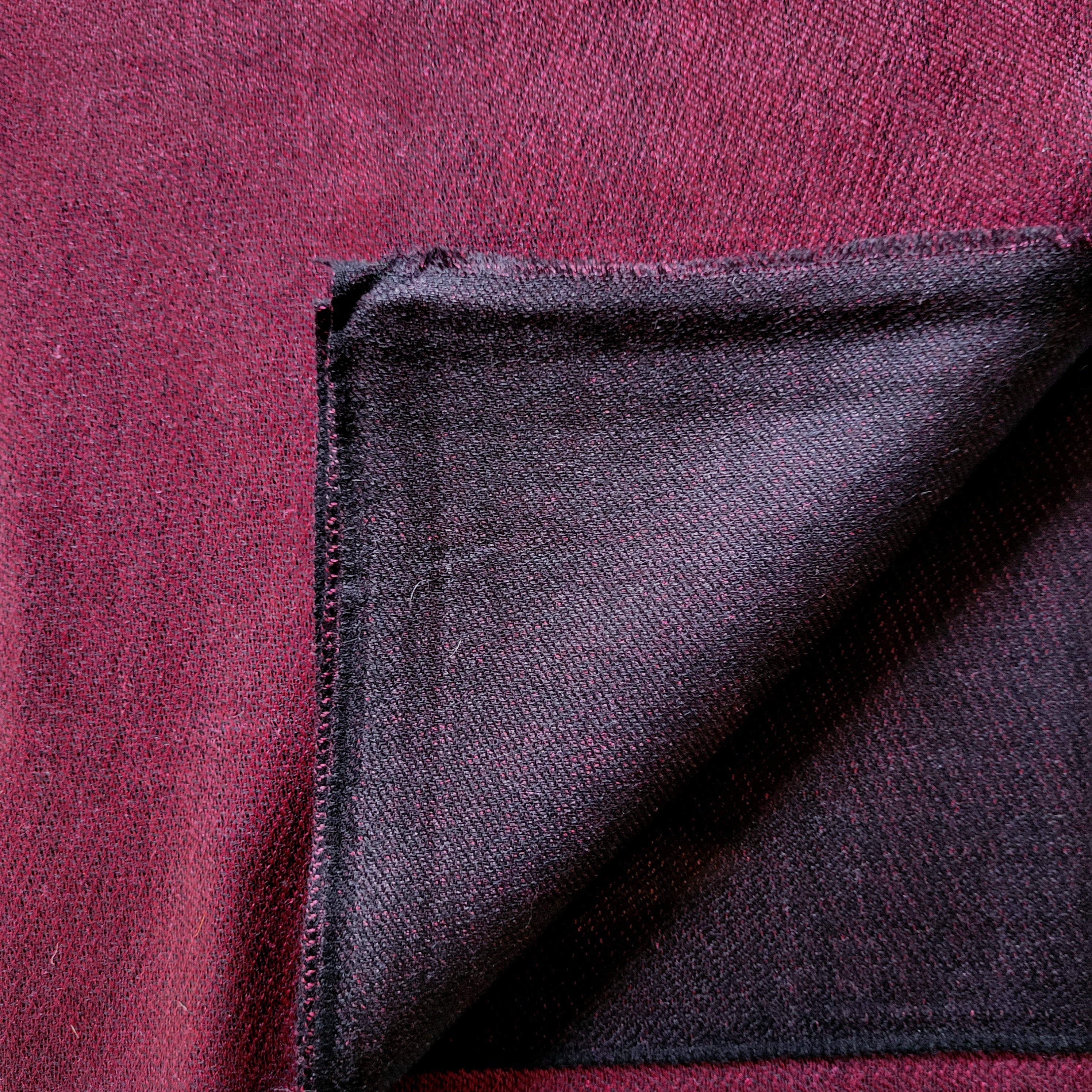 Reversible pashmina in crimson and black, 100% pashmina