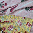 Summertime Yellow reversible cotton table runner