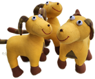 Pippin the Puppy soft toy, handmade in handwoven cotton, 18 cm high
