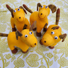 Pippin the Puppy cotton soft toy, handmade, detail view