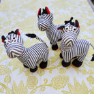 Ziggy the Zebra soft toy, handwoven 100% cotton, 20cm high, children's toy
