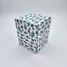 Singapore Toile soy wax scented candle in bone china holder, styled