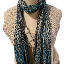 Hand-woven silk scarf with a daisy pattern, 60 x 180 cm, India