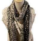 Hand-woven silk Star Diamond scarf in brown, 60 x 180 cm, India