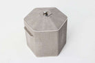 Barley faux shagreen Otis ice bucket, 18 x 20 x 21 cm, detail view with handle