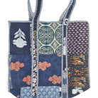 Patchwork medley block-print quilted shopper bag