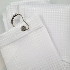 White waffle shower curtain, water repellent and machine washable, 180 x 200cm