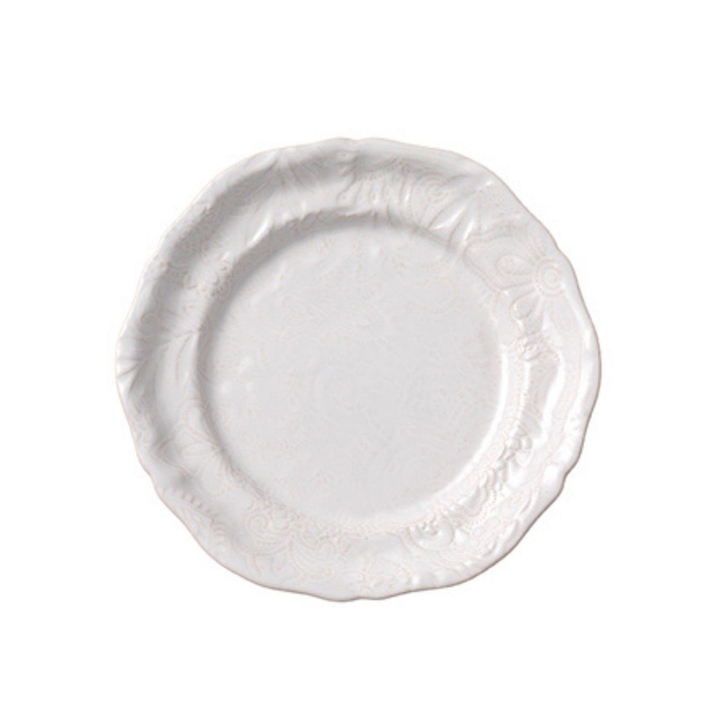 Sthal white salad plate, 23cm stoneware, styled detail