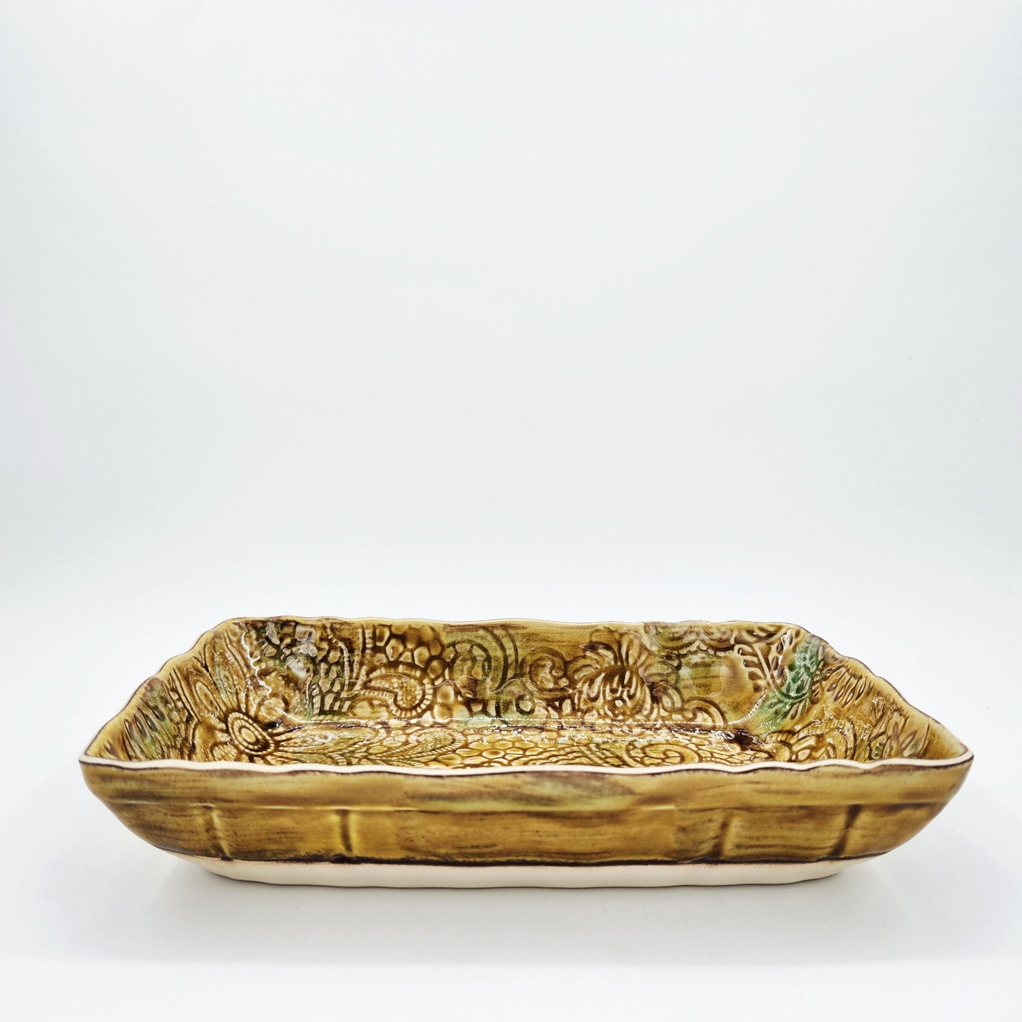 Sthal pineapple small gratin dish, white stoneware, 35.5cm, made in Portugal