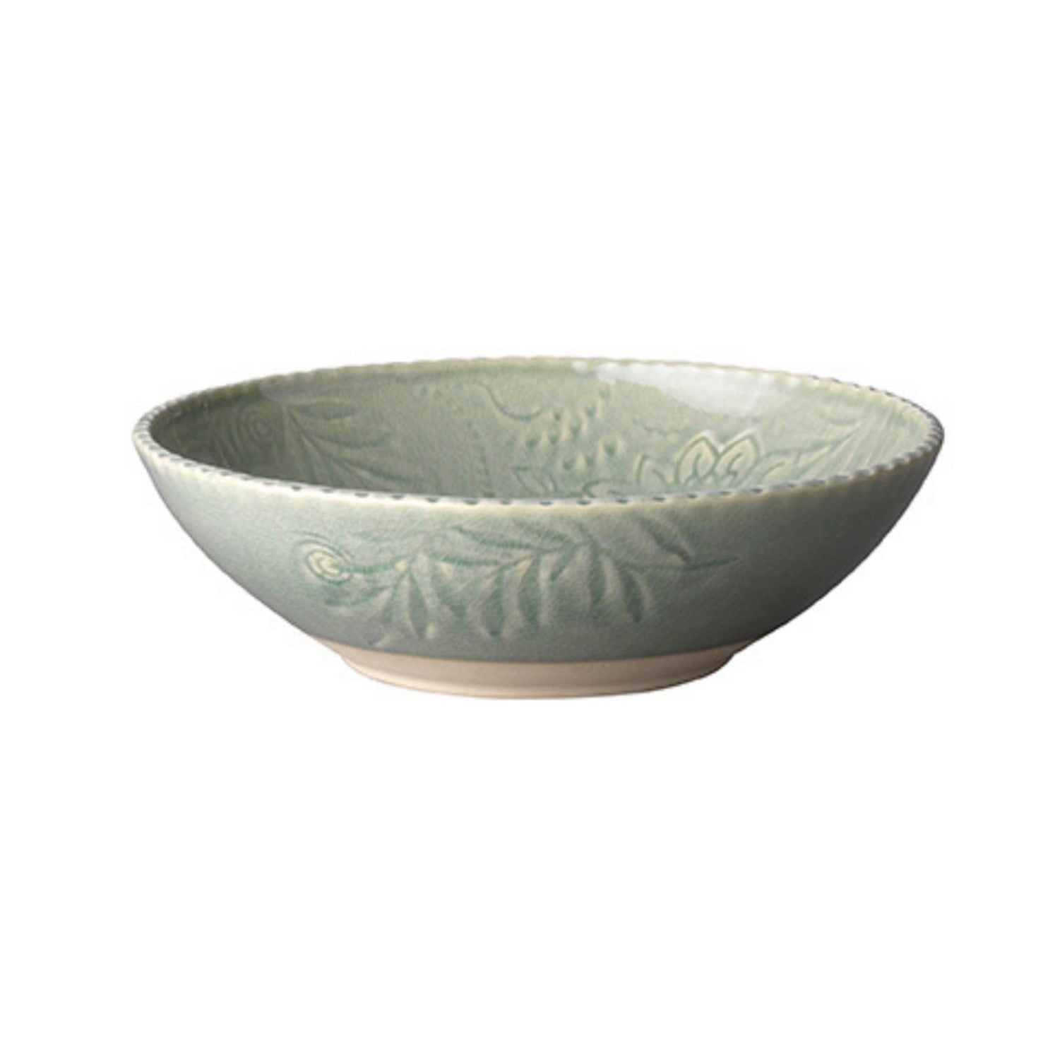 Sthal antique small serving bowl with cracked glaze, stoneware, 24cm, made in Portugal