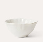 Sthal white soup or rice bowl with scalloped edge, stoneware, 15cm, made in Portugal