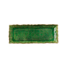 Large appetizer plate in seaweed, rectangular ceramic, 33.5 x 13.5 cm