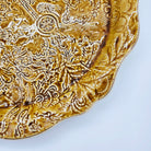 Sthal pineapple pizza serving plate, white stoneware, detail