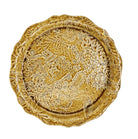 Round Sthal ceramic pizza plate in pineapple, 34cm white stoneware, made in Portugal