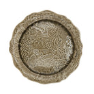 Round Sthal ceramic pizza plate in sand, 34cm white stoneware, made in Portugal