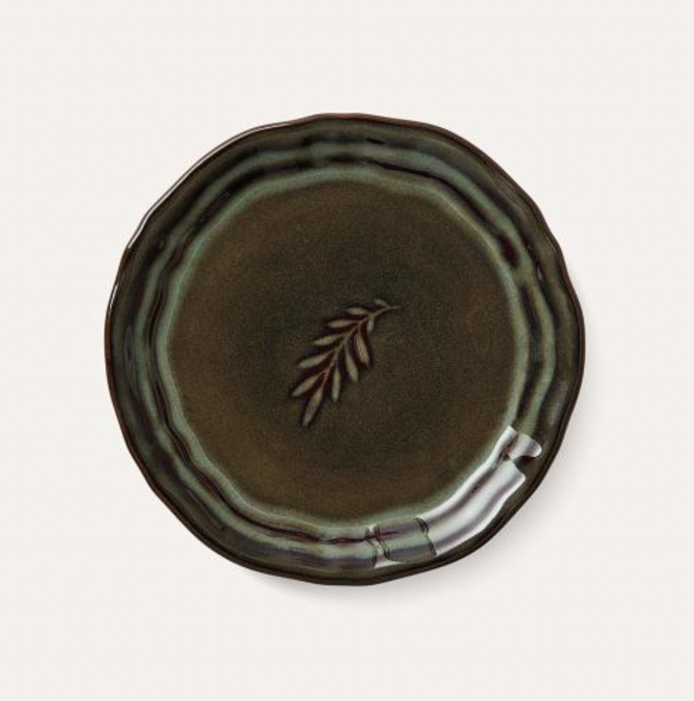 Sthal amuse bouche side plate in fig purple ceramic, 16 cm