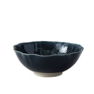 Sthal thunder scalloped serving bowl, white stoneware, detail